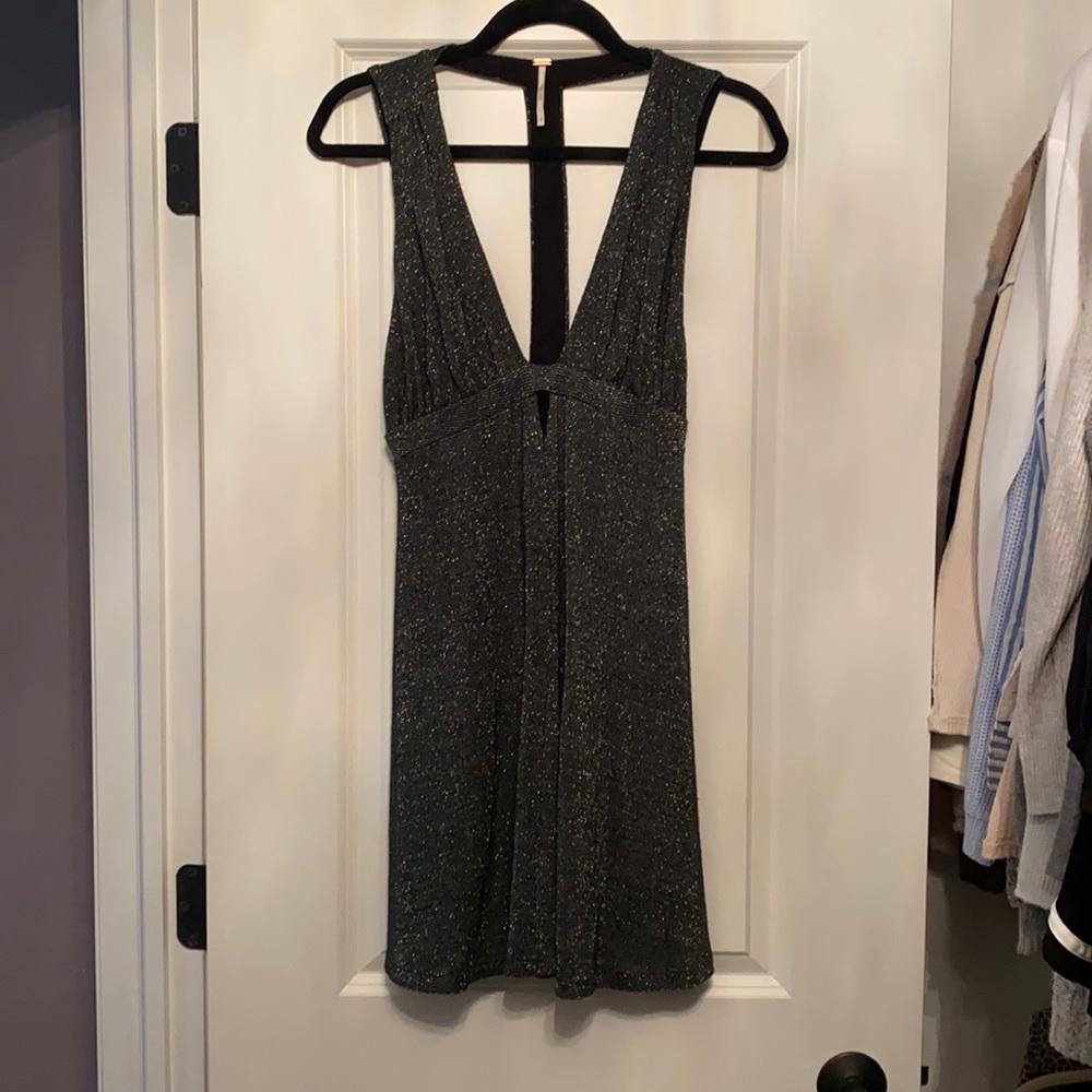 Free people low cut sparkle dress